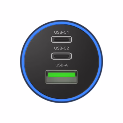 ที่ชาร์จในรถยนต์ Momax รุ่น MoVe 100W Triple-Port Car Charger - Space Grey