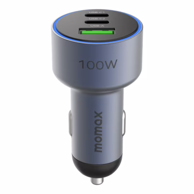 ที่ชาร์จในรถยนต์ Momax รุ่น MoVe 100W Triple-Port Car Charger - Space Grey