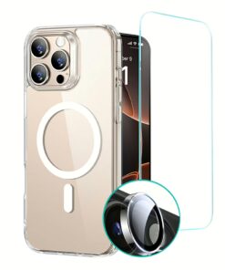 ESR รุ่น Classic Hybrid (Halolock) - Bundle Set - เคส+ฟิล์ม iPhone 16 Pro - สี Clear (พร้อมฟิล์ม+กระจกเลนส์กล้อง)