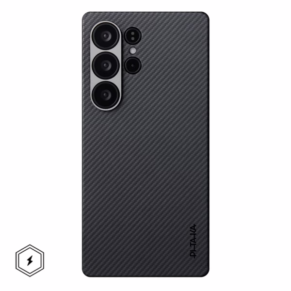 Pitaka รุ่น Ultra-Slim Case - เคส Galaxy S25 Ultra - สี Black/Grey Twill