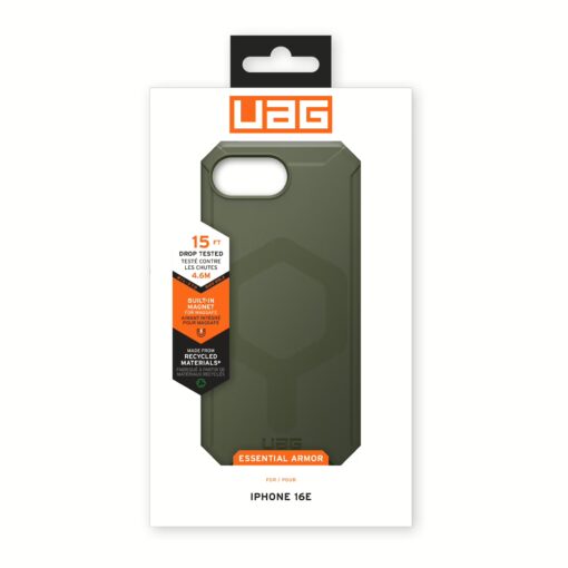 UAG รุ่น Essential Armor with Magsafe - เคส iPhone 16e - สี Olive Drab - Image 2