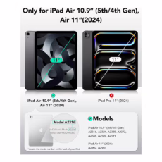 ESR รุ่น Ascend Trifold - เคส iPad Air 11" (2025/2024), iPad Air 10.9" (5th/4th Gen) - สี Forest Green