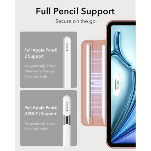 ESR รุ่น Rebound Magnetic Case - เคส iPad Air 11" (2025/2024), iPad Air 10.9" (5th/4th Gen), iPad Pro 11" (1st Gen) - สี Rose Gold