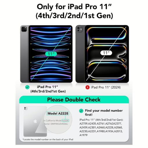 ESR รุ่น Rebound Magnetic Case - เคส iPad Pro 11" (4th/3rd/2nd Gen) - สี Forest Green - Image 2