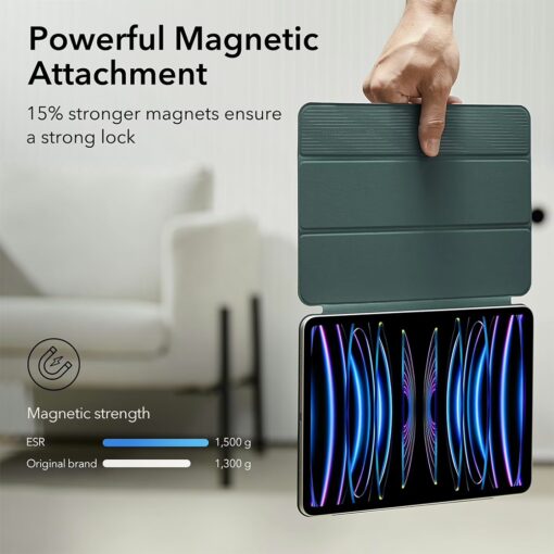 ESR รุ่น Rebound Magnetic Case - เคส iPad Pro 11" (4th/3rd/2nd Gen) - สี Forest Green - Image 3