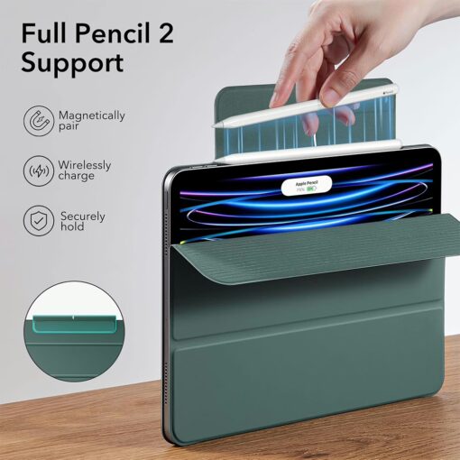 ESR รุ่น Rebound Magnetic Case - เคส iPad Pro 11" (4th/3rd/2nd Gen) - สี Forest Green - Image 5