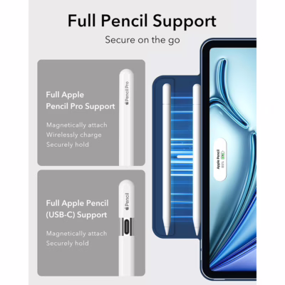 ESR รุ่น Rebound Magnetic Case - เคส iPad Air 11" (2025/2024), iPad Air 10.9" (5th/4th Gen), iPad Pro 11" (1st Gen) - สี Navy Blue