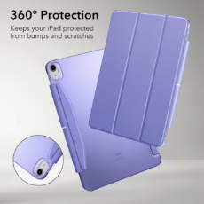 ESR รุ่น Ascend Trifold - เคส iPad Air 11" (2025/2024), iPad Air 10.9" (5th/4th Gen) - สี Frosted Lavender