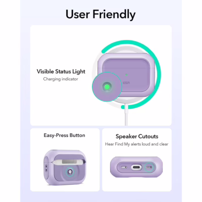 ESR รุ่น Orbit Hybrid with HaloLock - เคส AirPods Pro 2/1 - สี Lavender