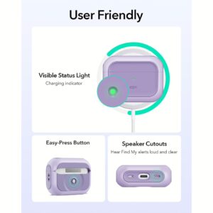 ESR รุ่น Orbit Hybrid with HaloLock - เคส AirPods Pro 2/1 - สี Lavender