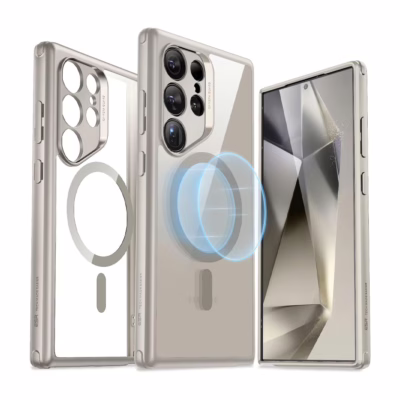 ESR รุ่น Classic Hybrid Case (HaloLock) - เคส Galaxy S24 Ultra - สี Clear Grey