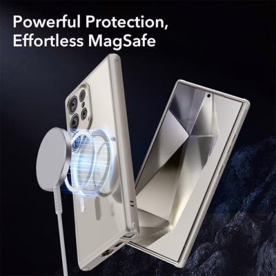 ESR รุ่น Classic Hybrid Case (HaloLock) - เคส Galaxy S24 Ultra - สี Clear Grey
