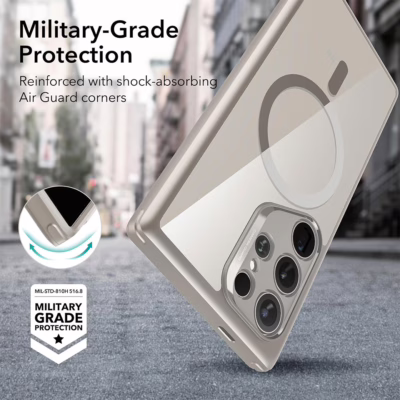 ESR รุ่น Classic Hybrid Case (HaloLock) - เคส Galaxy S24 Ultra - สี Clear Grey