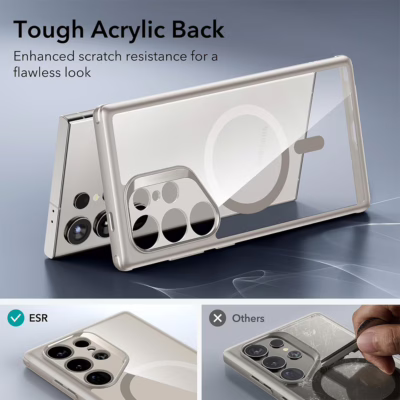 ESR รุ่น Classic Hybrid Case (HaloLock) - เคส Galaxy S24 Ultra - สี Clear Grey