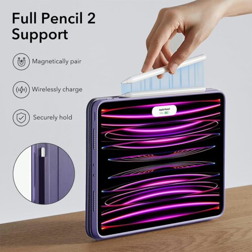 ESR รุ่น Shift Magnetic Case - เคส iPad Pro 12.9 (6th/5th Gen) - สี Purple - Image 9