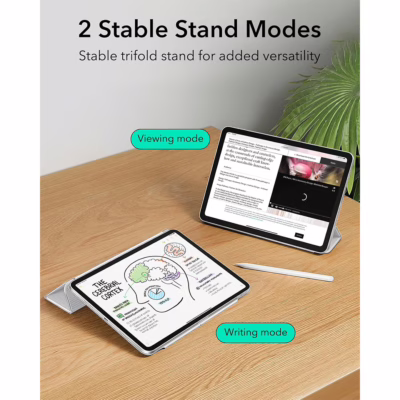 ESR รุ่น Rebound Magnetic Case - เคส iPad Air 11" (2025/2024), iPad Air 10.9" (5th/4th Gen), iPad Pro 11" (1st Gen) - สี Brilliant White