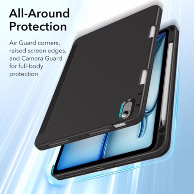 ESR รุ่น Rebound Pencil Case - เคส iPad Air 11" (2025/2024), iPad Air 10.9" (5th/4th Gen) - สี Black