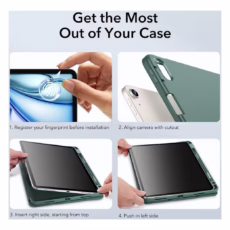 ESR รุ่น Rebound Pencil Case - เคส iPad Air 11" (2025/2024), iPad Air 10.9" (5th/4th Gen) - สี Forest Green