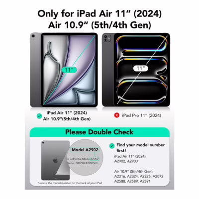 ESR รุ่น Rebound Magnetic Case - เคส iPad Air 11" (2025/2024), iPad Air 10.9" (5th/4th Gen), iPad Pro 11" (1st Gen) - สี Pink