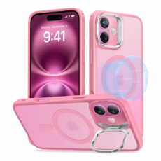 ESR รุ่น Classic Hybrid Case with Stash Stand (HaloLock) - เคส iPhone 16 - สี Frosted Pink