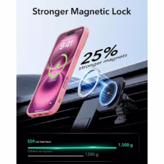 ESR รุ่น Classic Hybrid Case with Stash Stand (HaloLock) - เคส iPhone 16 - สี Frosted Pink