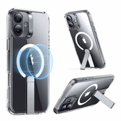 ESR รุ่น Boost Flickstand Case (HaloLock) - เคส iPhone 16 Plus - สี Clear