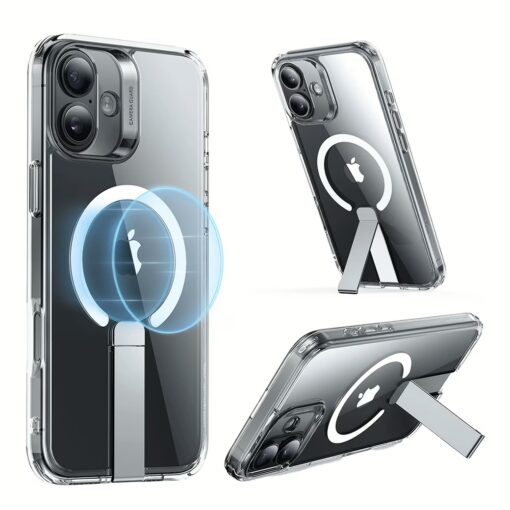 ESR รุ่น Boost Flickstand Case (HaloLock) - เคส iPhone 16 - สี Clear - Image 2