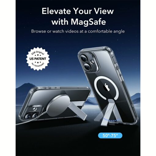 ESR รุ่น Boost Flickstand Case (HaloLock) - เคส iPhone 16 - สี Clear - Image 3