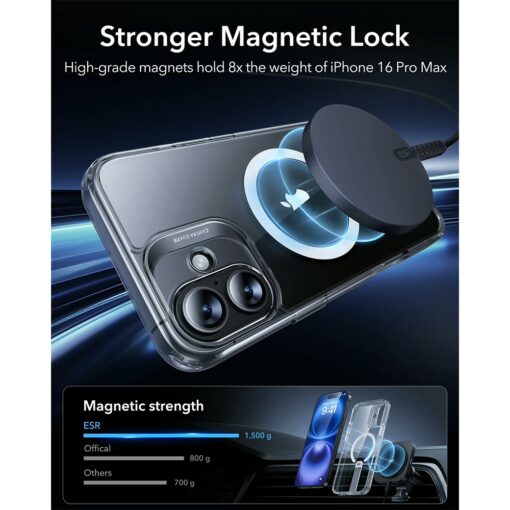 ESR รุ่น Boost Flickstand Case (HaloLock) - เคส iPhone 16 - สี Clear - Image 4
