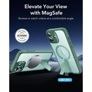 ESR รุ่น Boost Flickstand Case (HaloLock) - เคส iPhone 16 - สี Clear Green