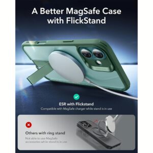 ESR รุ่น Boost Flickstand Case (HaloLock) - เคส iPhone 16 - สี Clear Green