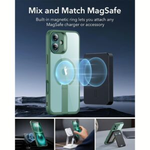 ESR รุ่น Boost Flickstand Case (HaloLock) - เคส iPhone 16 - สี Clear Green