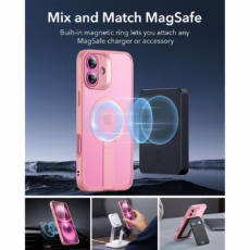 ESR รุ่น Boost Flickstand Case (HaloLock) - เคส iPhone 16 - สี Frosted Pink