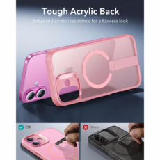ESR รุ่น Boost Flickstand Case (HaloLock) - เคส iPhone 16 - สี Frosted Pink