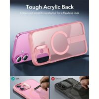 ESR รุ่น Boost Flickstand Case (HaloLock) - เคส iPhone 16 - สี Frosted Pink