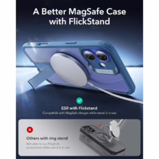 ESR รุ่น Boost Flickstand Case (HaloLock) - เคส iPhone 16 Plus - สี Clear Blue