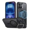 ESR รุ่น Classic Hybrid Case with Stash Stand (HaloLock) - เคส iPhone 16 Plus - สี Frosted Black