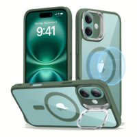 ESR รุ่น Classic Hybrid Case with Stash Stand (HaloLock) - เคส iPhone 16 Plus - สี Clear Green