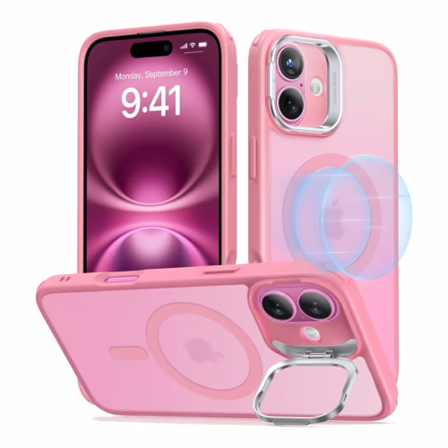 ESR รุ่น Classic Hybrid Case with Stash Stand (HaloLock) - เคส iPhone 16 Plus - สี Frosted Pink