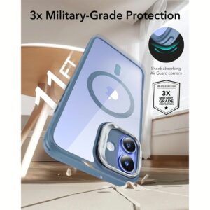 ESR รุ่น Classic Hybrid Case with Stash Stand (HaloLock) - เคส iPhone 16 Plus - สี Clear Blue