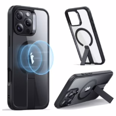 ESR รุ่น Boost Flickstand Case (HaloLock) - เคส iPhone 16 Pro Max - สี Clear Black