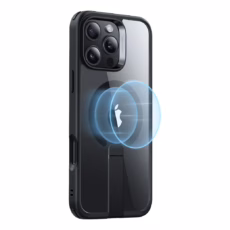 ESR รุ่น Boost Flickstand Case (HaloLock) - เคส iPhone 16 Pro - สี Clear Black