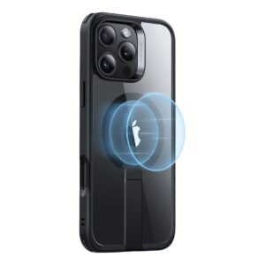 ESR รุ่น Boost Flickstand Case (HaloLock) - เคส iPhone 16 Pro Max - สี Clear Black