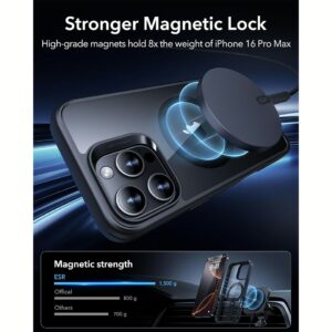 ESR รุ่น Boost Flickstand Case (HaloLock) - เคส iPhone 16 Pro - สี Clear Black