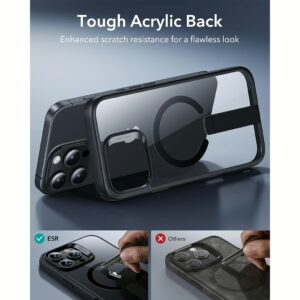 ESR รุ่น Boost Flickstand Case (HaloLock) - เคส iPhone 16 Pro - สี Clear Black