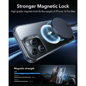ESR รุ่น Boost Flickstand Case (HaloLock) - เคส iPhone 16 Pro Max - สี Clear