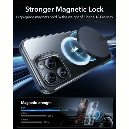ESR รุ่น Boost Flickstand Case (HaloLock) - เคส iPhone 16 Pro Max - สี Clear - Image 4