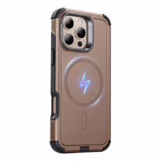 ESR รุ่น Cyber Armor Case with Stash Stand (HaloLock) - เคส iPhone 16 Pro Max - สี Rose Gold