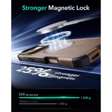 ESR รุ่น Cyber Armor Case with Stash Stand (HaloLock) - เคส iPhone 16 Pro Max - สี Rose Gold