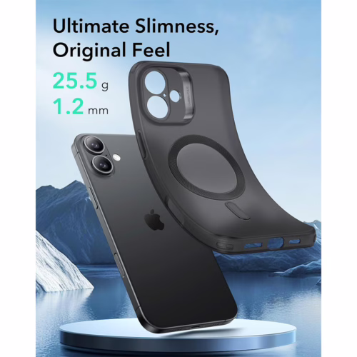 ESR รุ่น Zero Clear Case (HaloLock) - เคส iPhone 16 Plus - สี Frosted Black